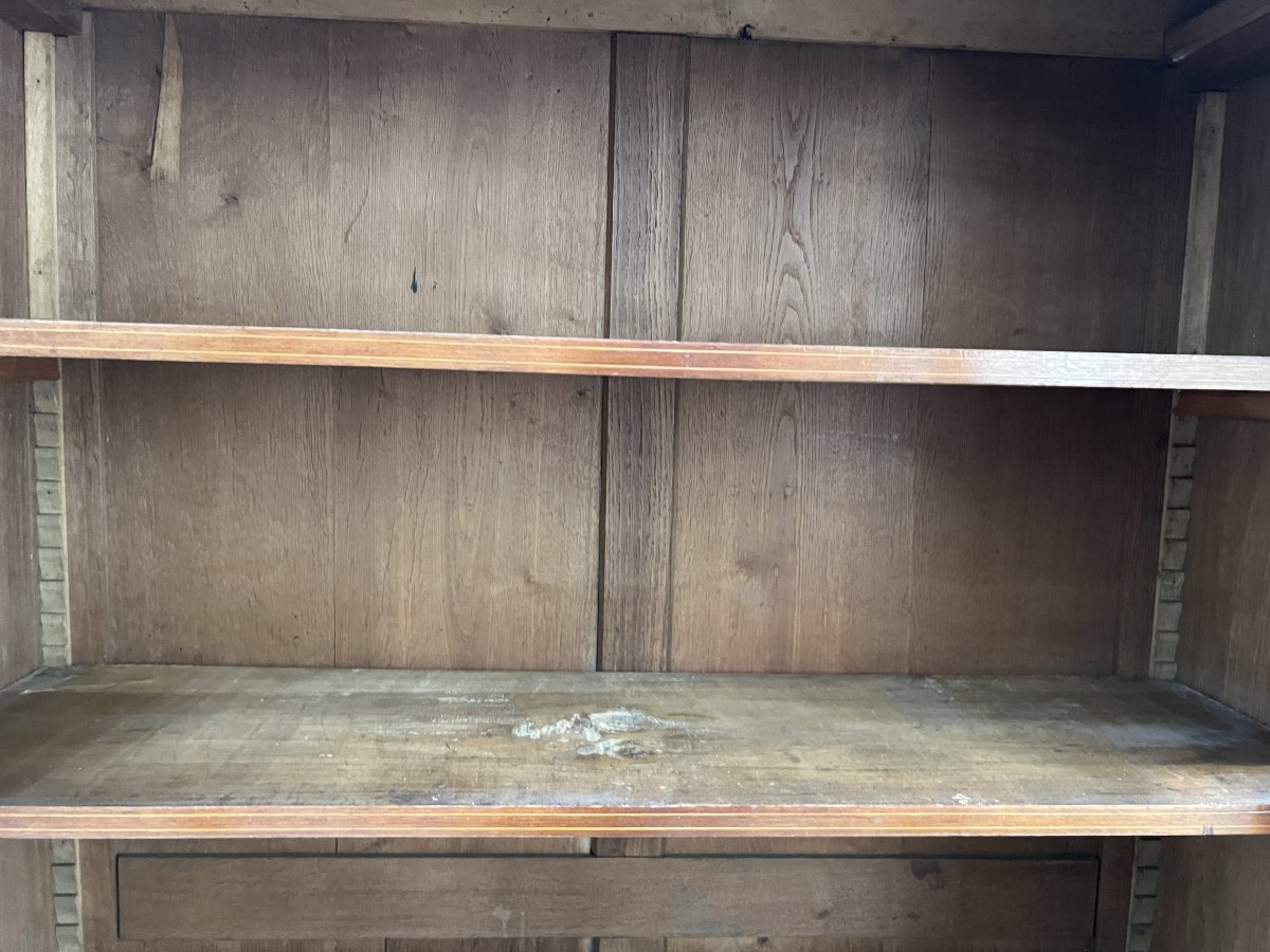 19th-century Louis Philippe Bookcase Made Of Mahogany And Mahogany Veneer-photo-2
