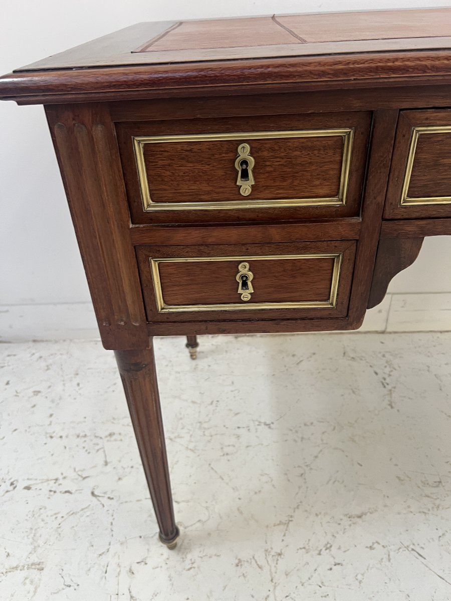 Bureau de style Louis XVI en acajou et placage d'acajou XX siècle-photo-7