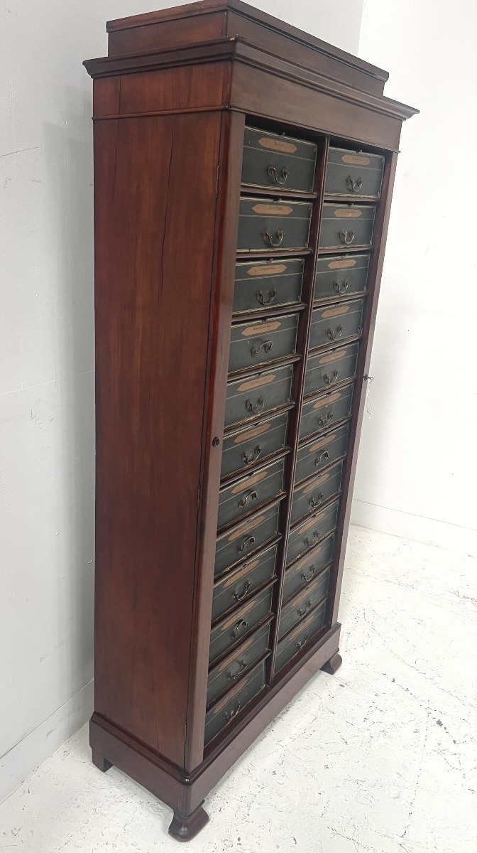 Louis-philippe-era Cardboard Box, 19th Century, Mahogany Veneer-photo-2