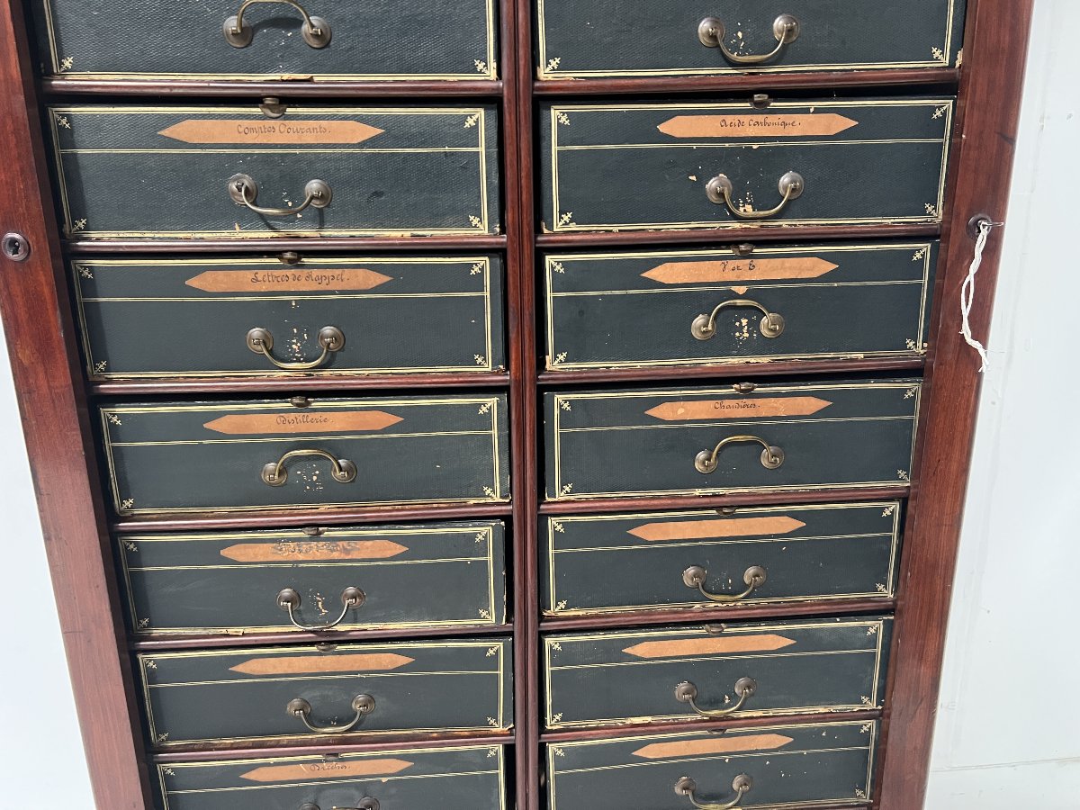 Louis-philippe-era Cardboard Box, 19th Century, Mahogany Veneer-photo-3