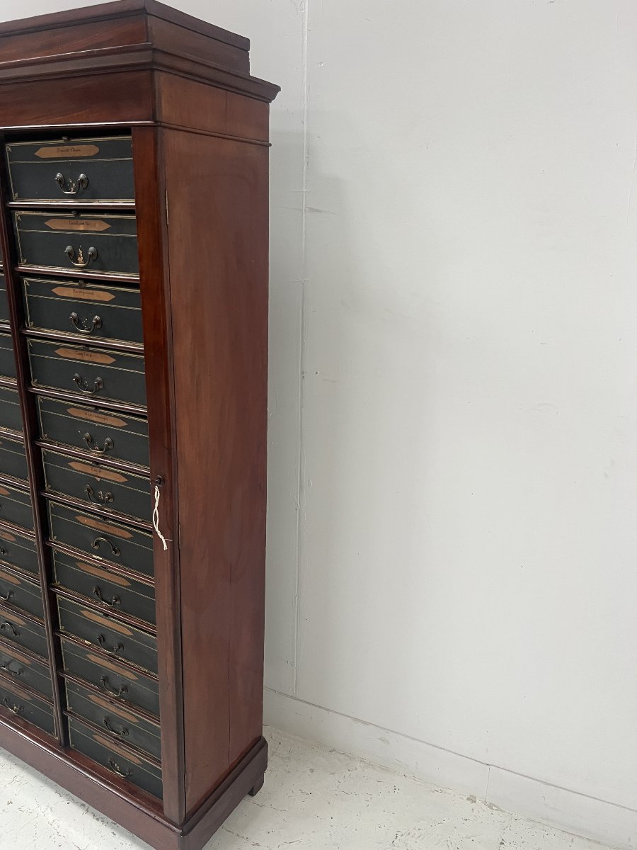Louis-philippe-era Cardboard Box, 19th Century, Mahogany Veneer-photo-3