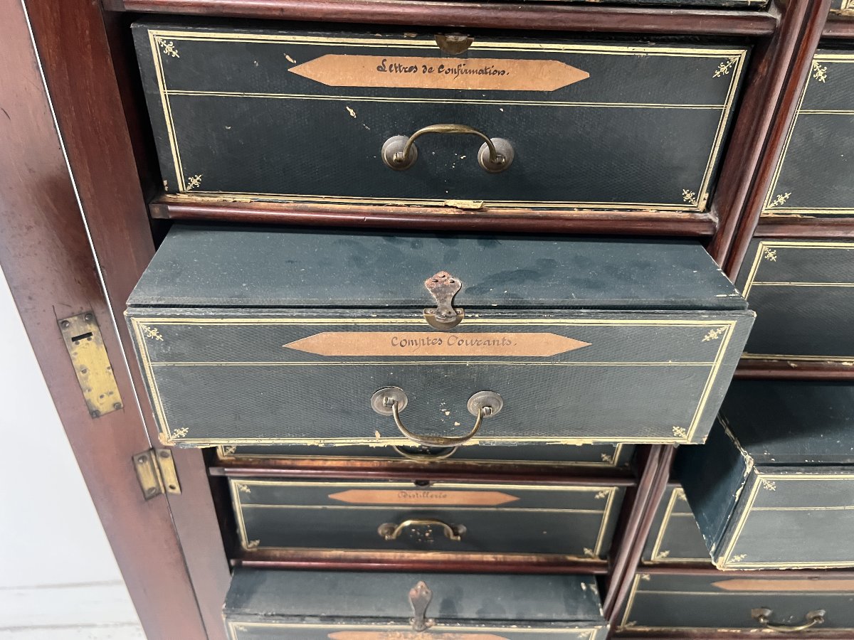Louis-philippe-era Cardboard Box, 19th Century, Mahogany Veneer-photo-7