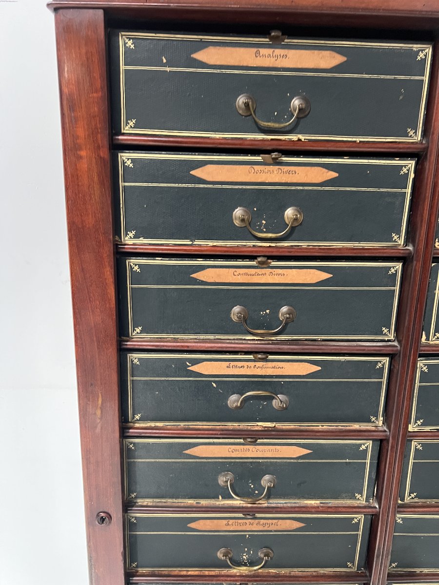 Louis-philippe-era Cardboard Box, 19th Century, Mahogany Veneer-photo-8