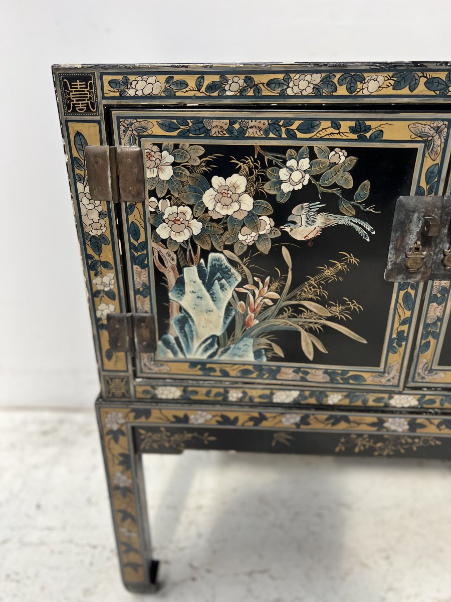 Paire de cabinets sur pieds de style chinoisant XX siècle-photo-3