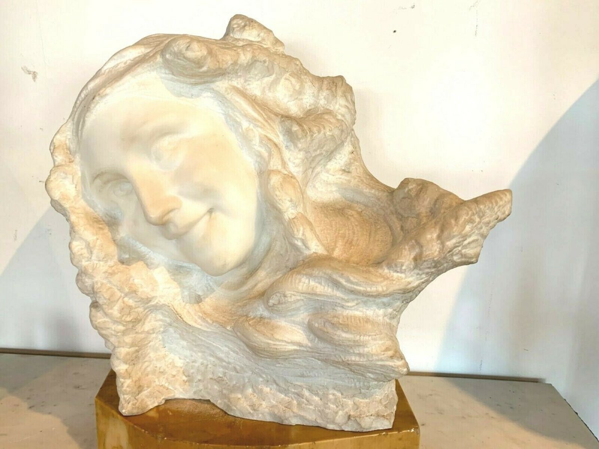 Group Marble Carrara Prof Pattarino Sculpture Marble XX Century-photo-2