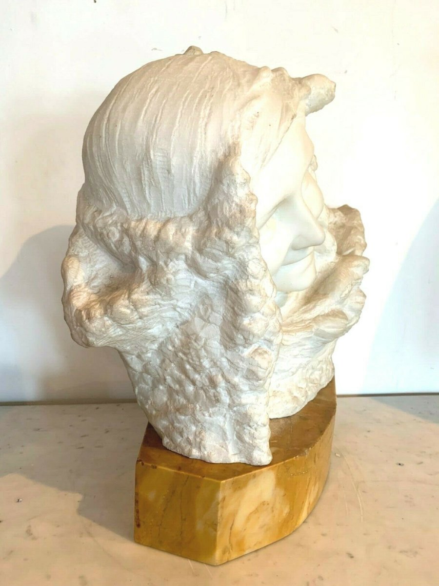 Group Marble Carrara Prof Pattarino Sculpture Marble XX Century-photo-3