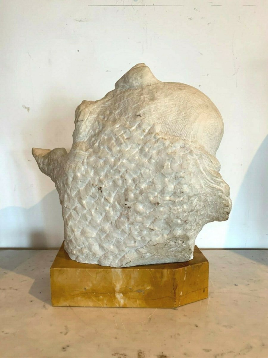 Groupe En Marbre De Carrarre Prof Pattarino Sculpture En Marbre XX Siècle-photo-4