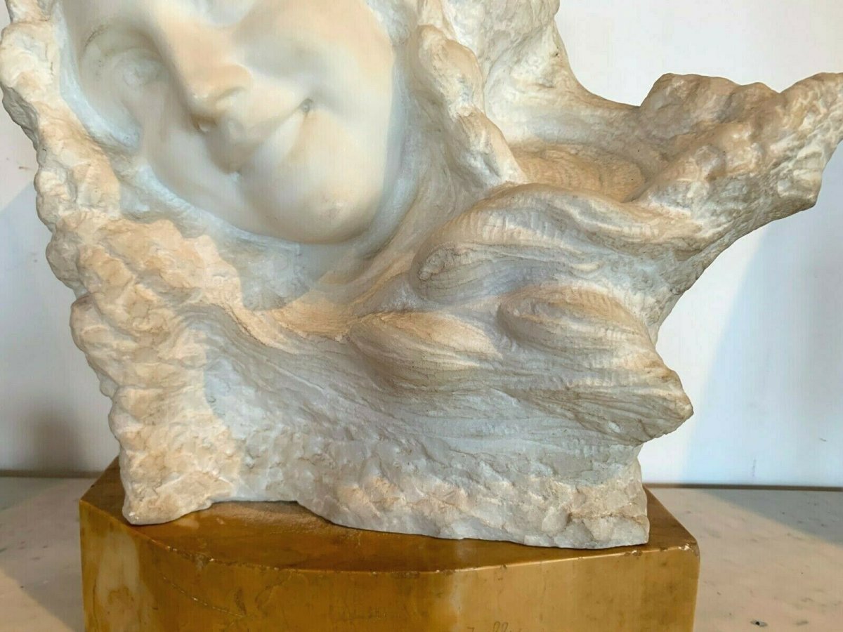 Group Marble Carrara Prof Pattarino Sculpture Marble XX Century-photo-1