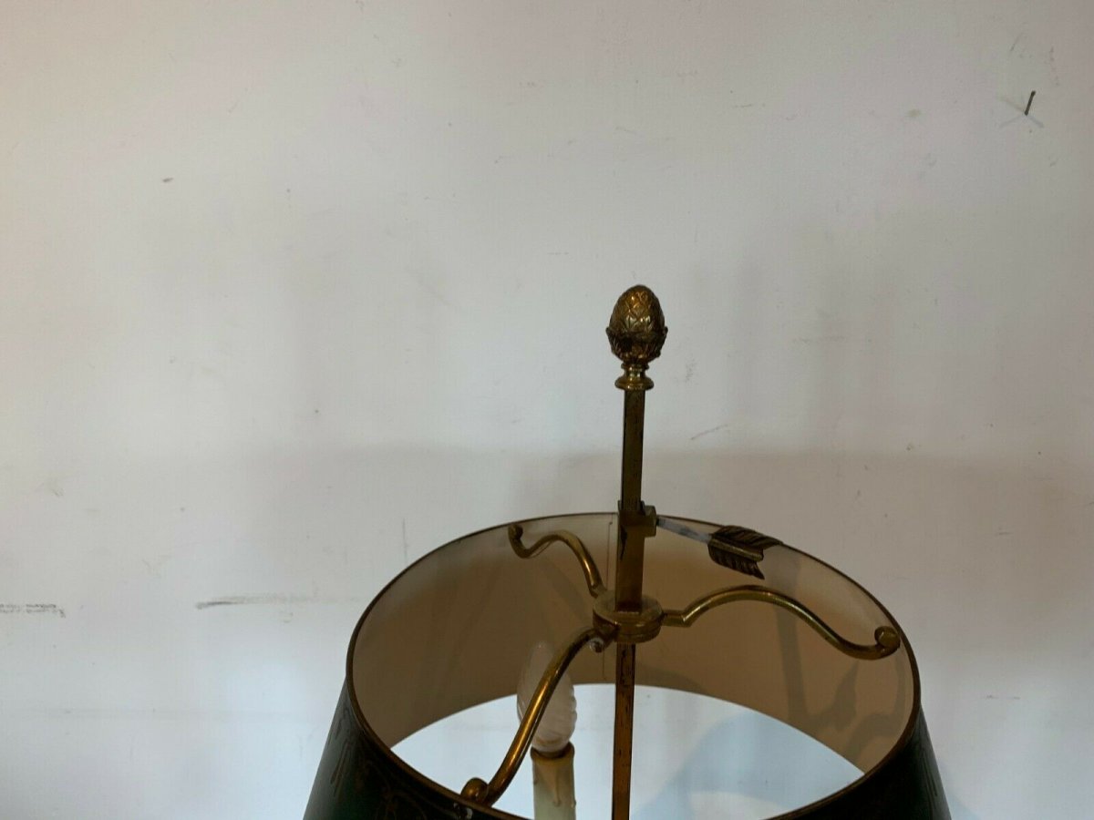 Lampe Bouillotte En Bronze Et Tôle Lampe De Table En Bronze XX Siècle Bureau-photo-1