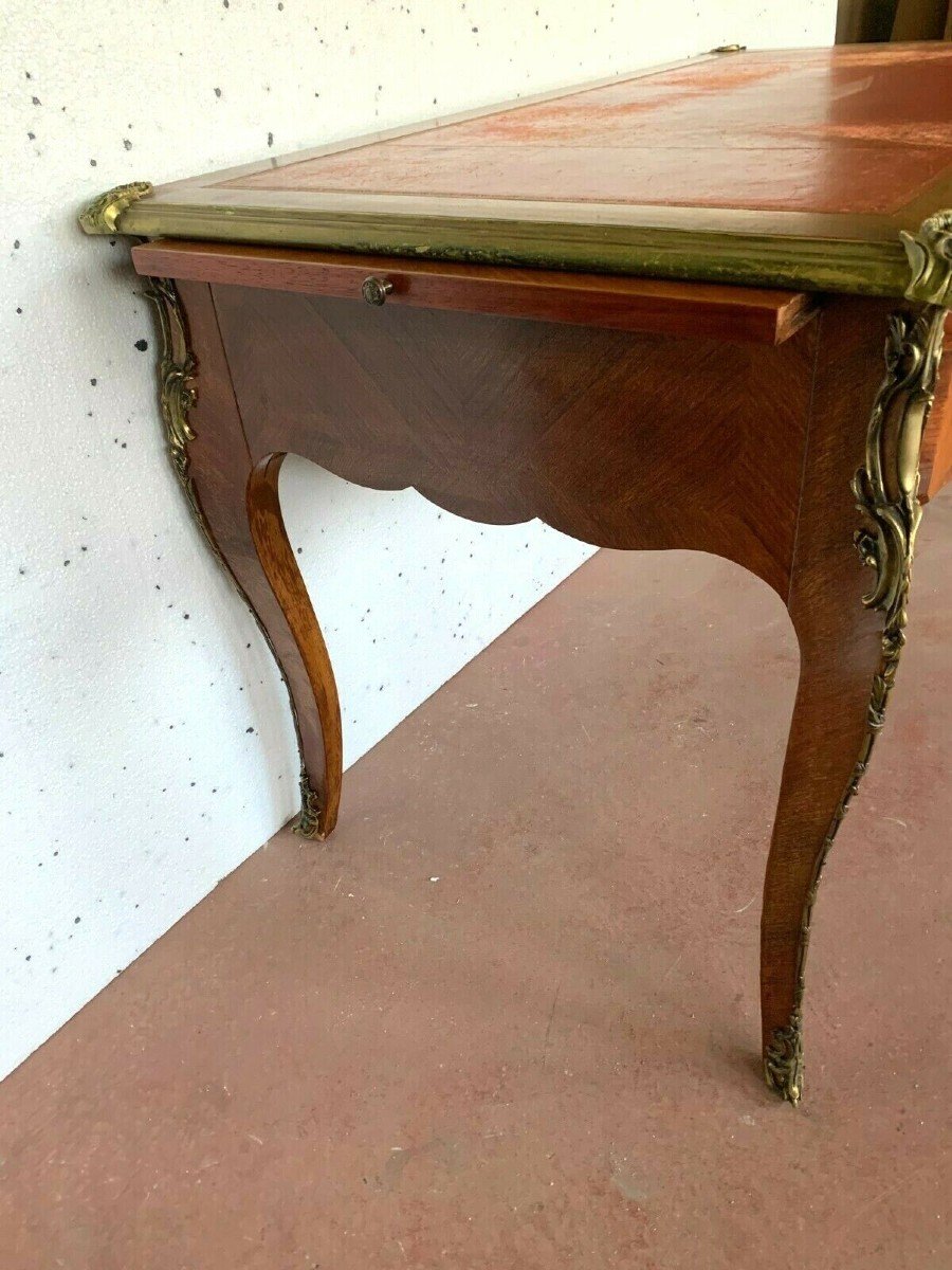 Louis XV Style Ceremonial Desk Red Leather Top XX Century-photo-3