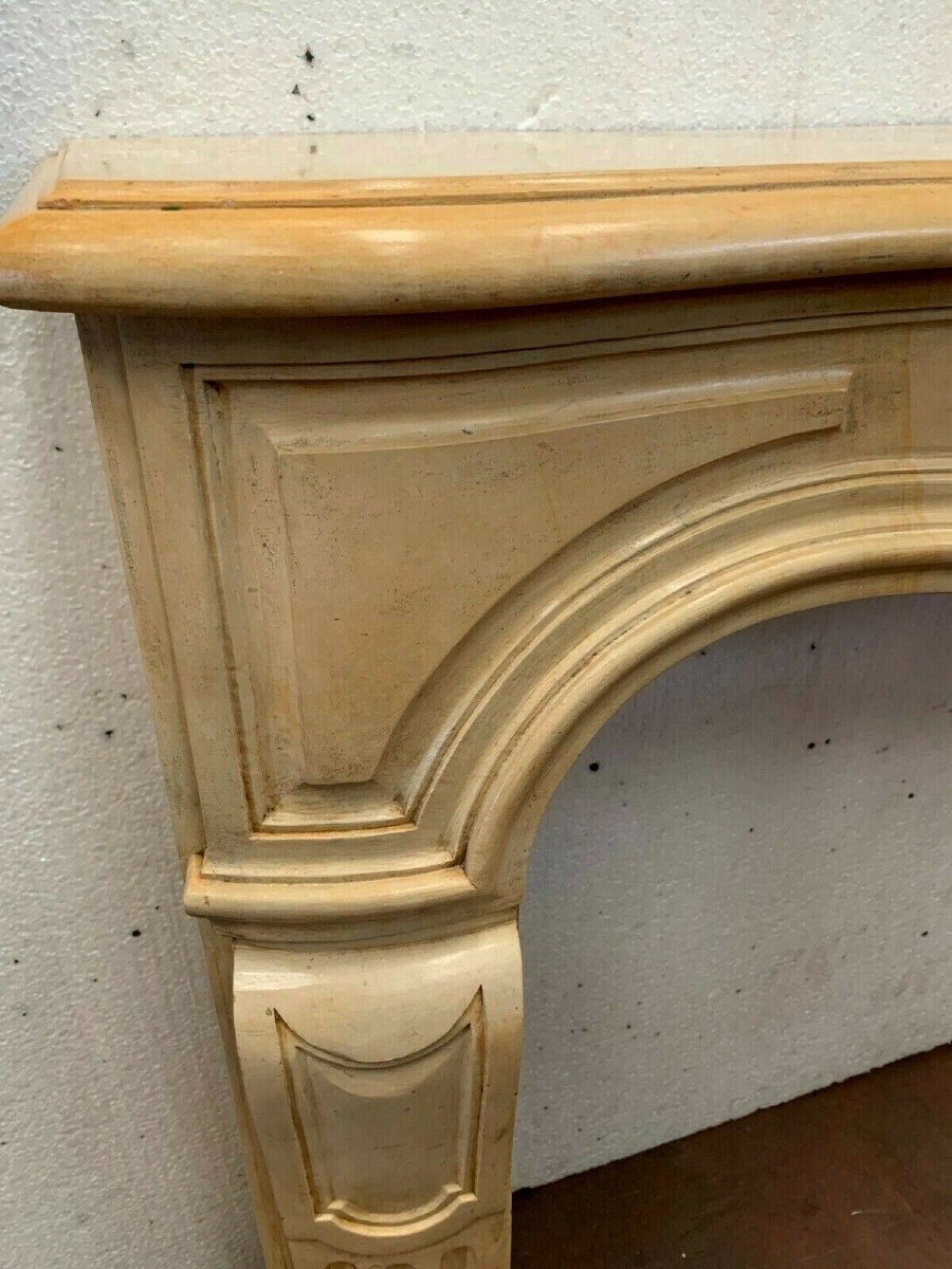 Louis XV Style Fireplace In Natural Stone 20th Century-photo-5