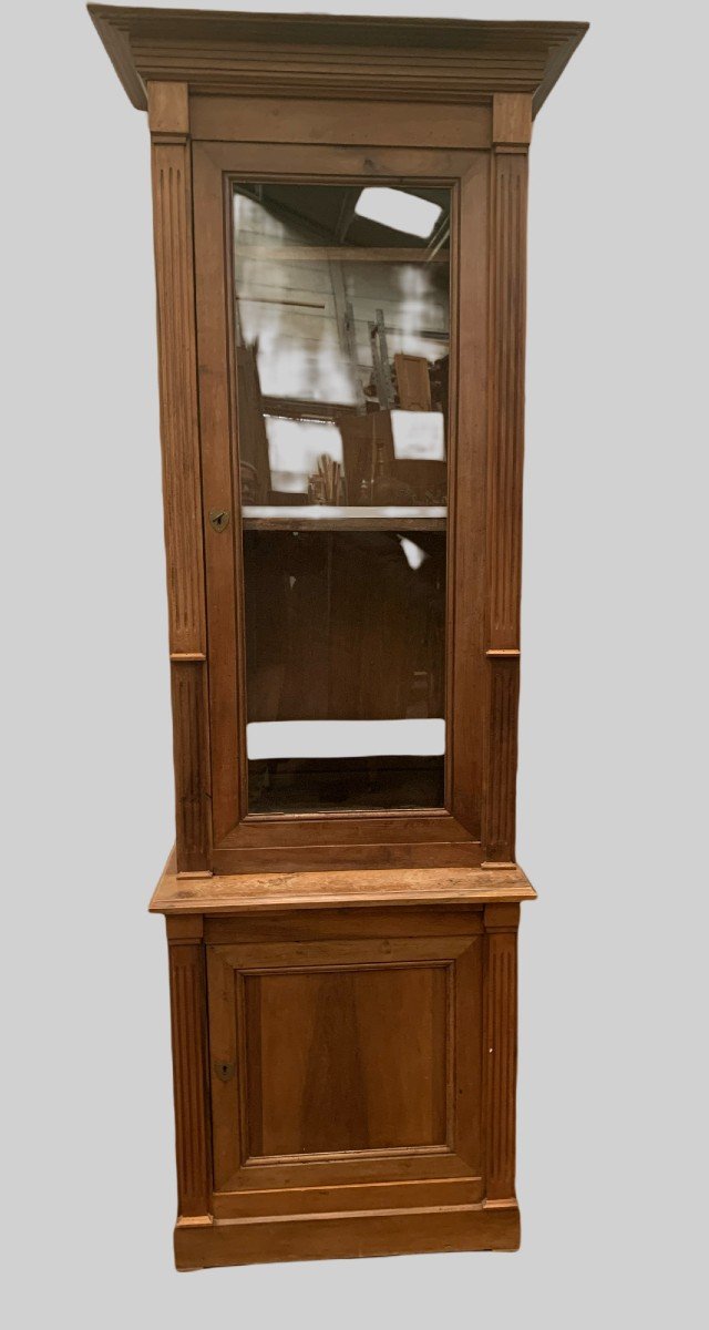 Showcase In Two Directoire Style Body In Solid Walnut XX Century