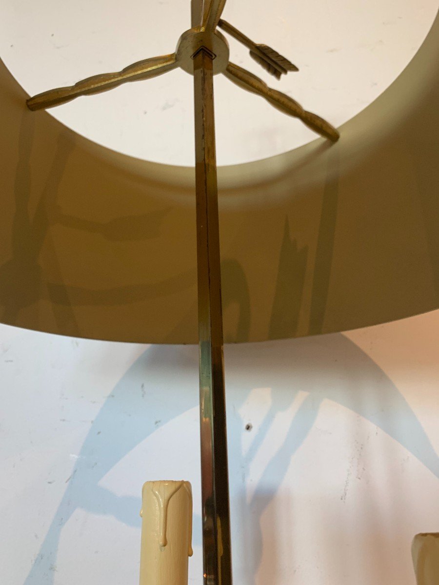 Bouillotte Lamp In Bronze And Patinated Sheet Metal XX Century-photo-3