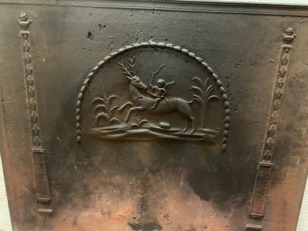 Cast Iron Fireplace Bottom Plate XIX Century-photo-4