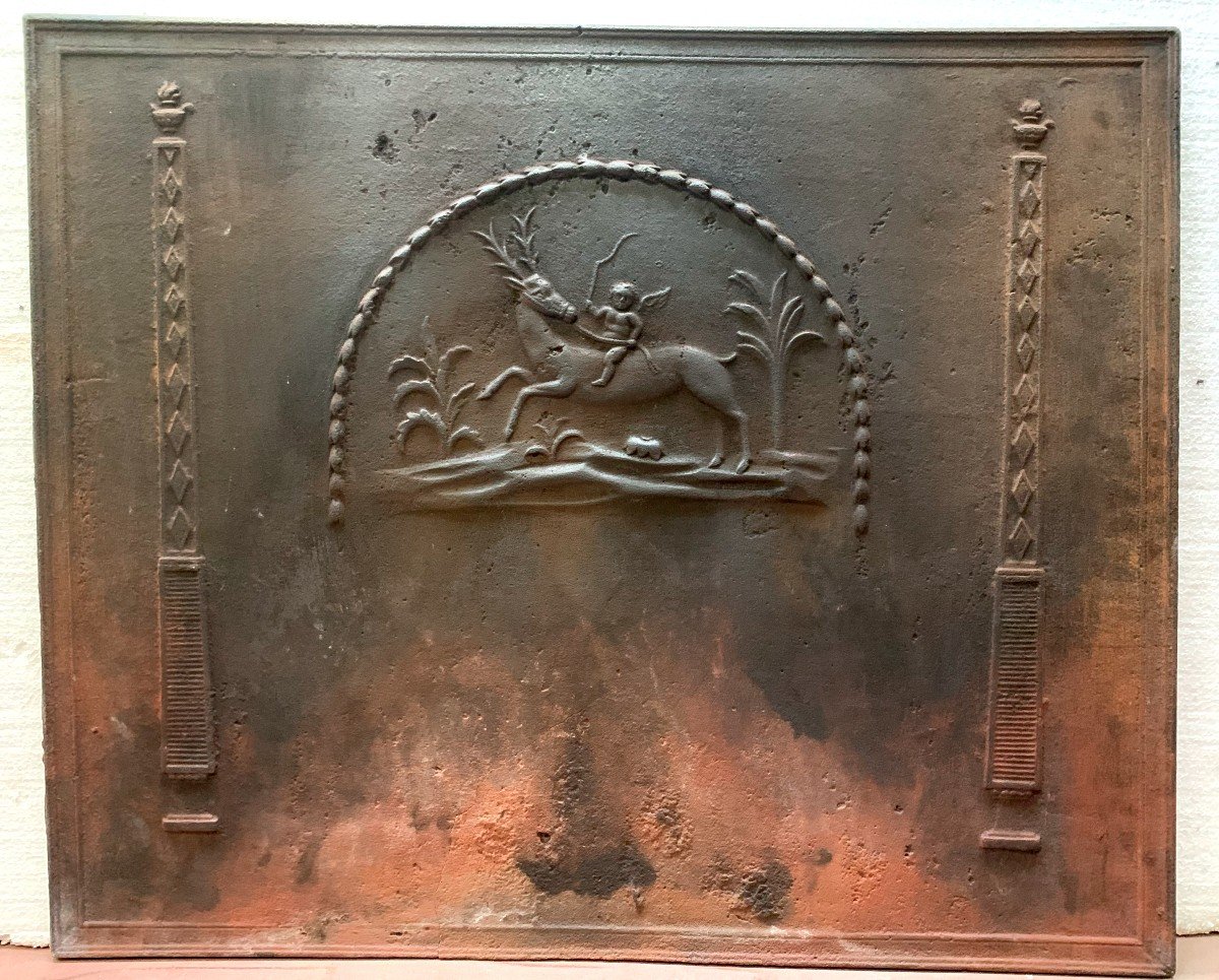 Cast Iron Fireplace Bottom Plate XIX Century
