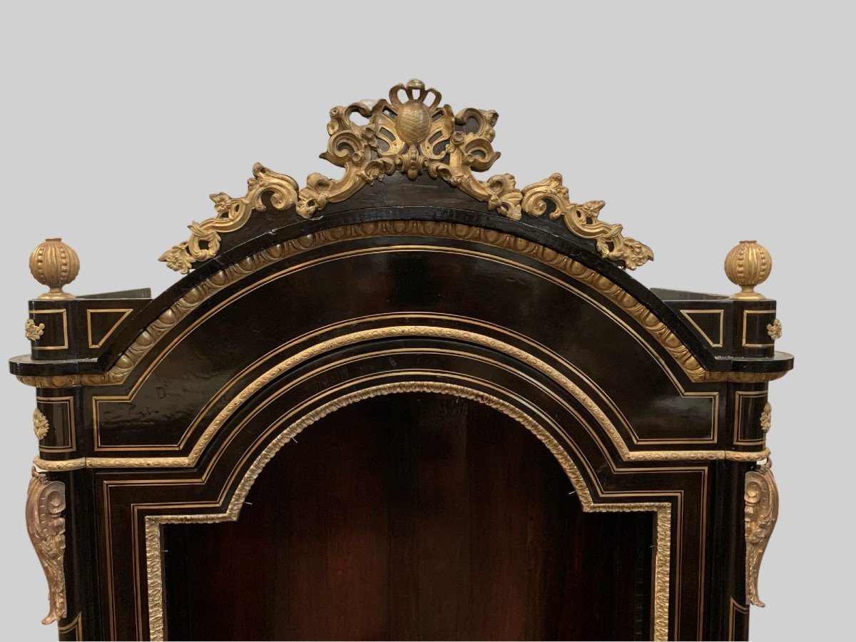 Napoleon III Ceremonial Showcase In Black Wood And Gilded Bronze XIX Century-photo-4