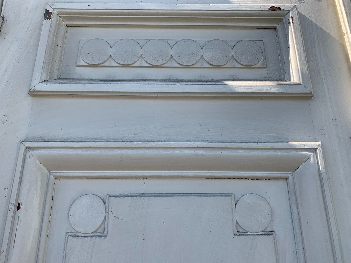 Double Art Deco Closet Door In Patinated Fir XX Century-photo-4