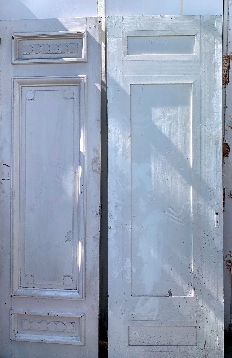 Double Art Deco Closet Door In Patinated Fir XX Century-photo-3