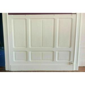 Lot Of Paneling With Paneled Frame Solid Mahogany Painted In White XX Century