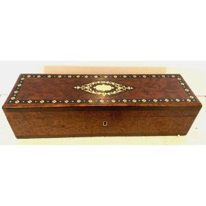 Glove Box In Thuya Loupe Napoleon III Boulle Marquetry XIX Century
