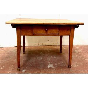 Table Bureau Rustique En Noyer Massif XIX Siécle