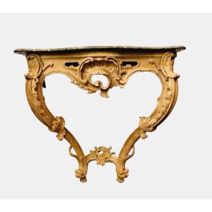 Louis XV Style Console In Natural Wood 19th Century