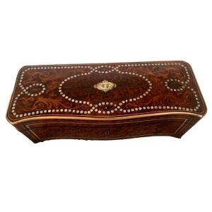 Glove Box In Thuya Burl Napoleon III Boulle Marquetry XIX Century