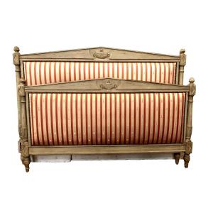 Directoire Style Bed In Patinated Beech 20th Century