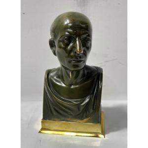Buste de CICERON en bronze a patine brune XX siècle