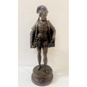 "g Pilon" Patinated Spelter Group, 20th Century