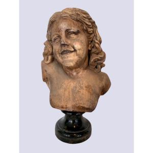 Rousseau Théophile Bust Of A Young Girl In Terracotta XX Century