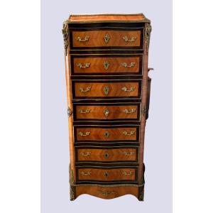 Secretary Of Lady Napoleon III In Rosewood And Rosewood Marble Top