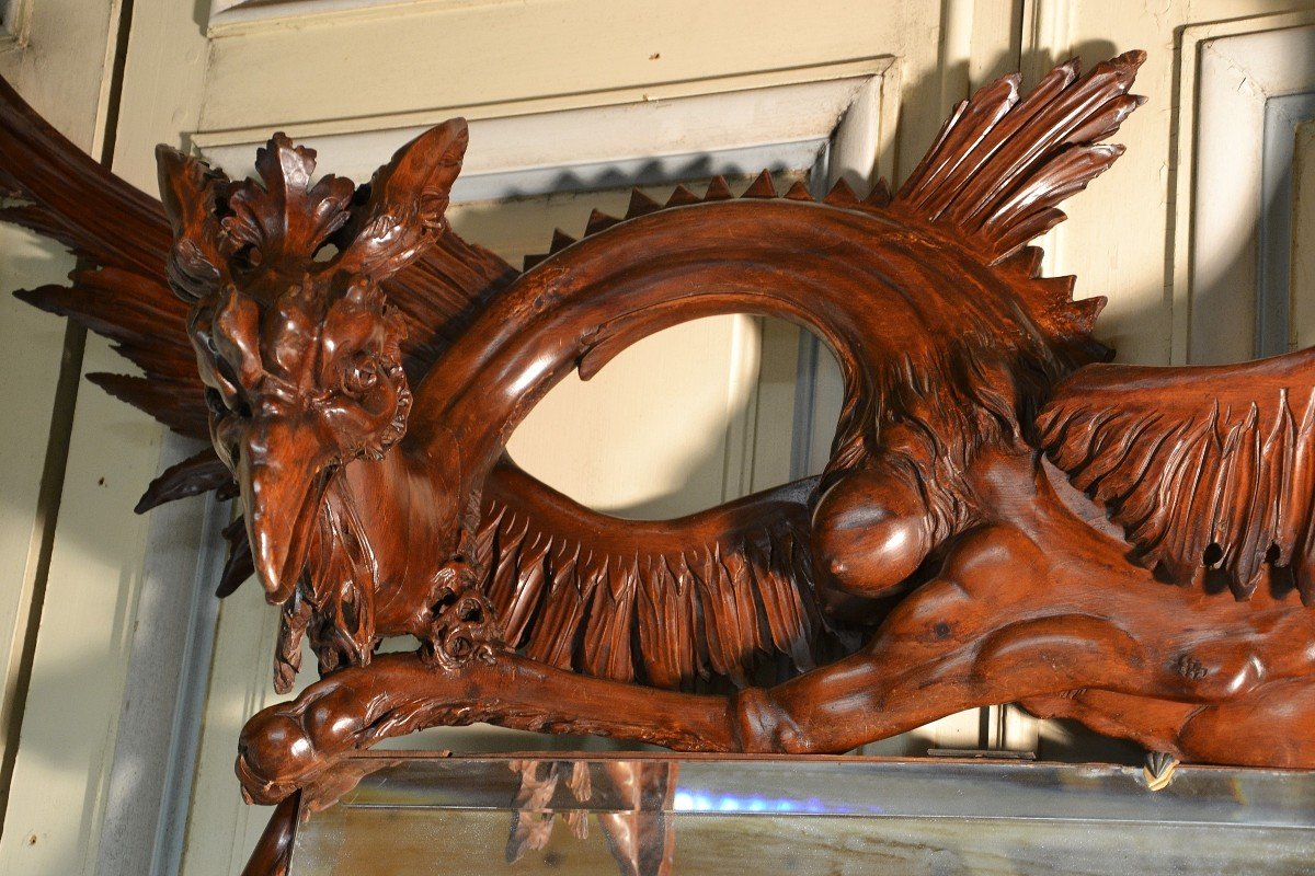 Grand Miroir au dragon Dans Le Goût De Gabriel Viardot-photo-2