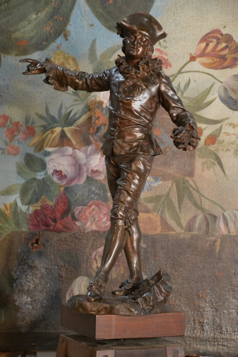 Bronze Subject "figaro" Signed Clément Léopold Steiner (1853-1899)