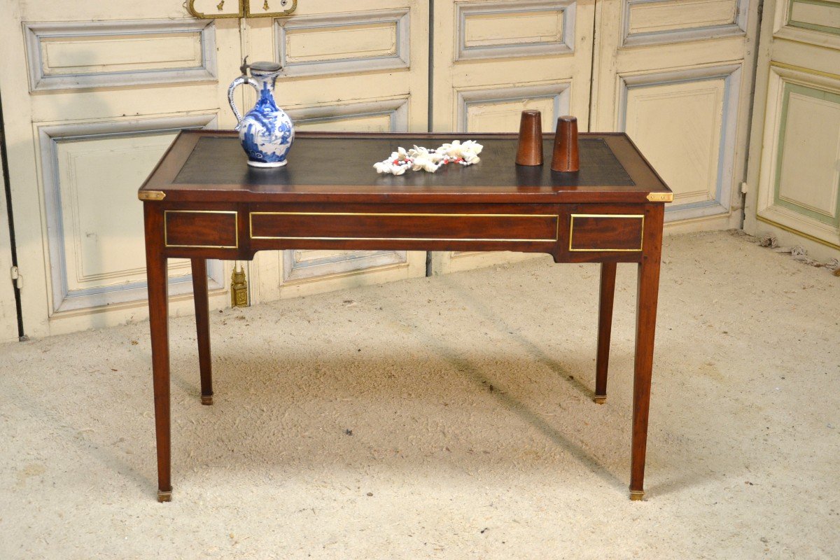Tric Trac Table In Mahogany Directoire Period, End Of 18th Century-photo-2