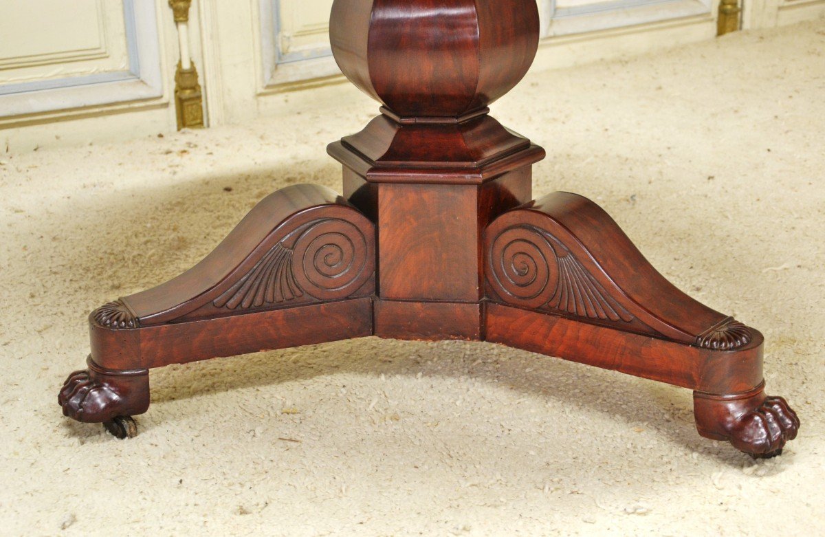 Restoration Period Mahogany Pedestal Table-photo-2