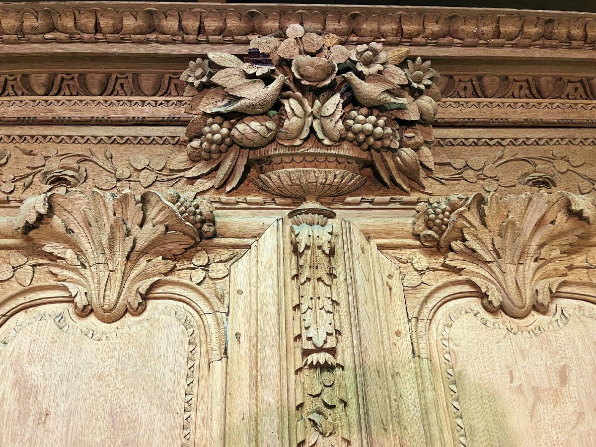 Armoire normande en chêne de la région de Caen époque début XIXe siècle-photo-3