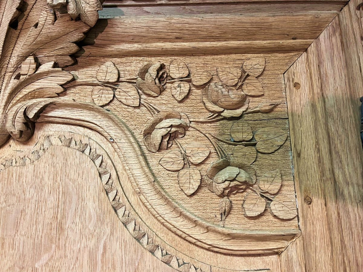 Armoire normande en chêne de la région de Caen époque début XIXe siècle-photo-1