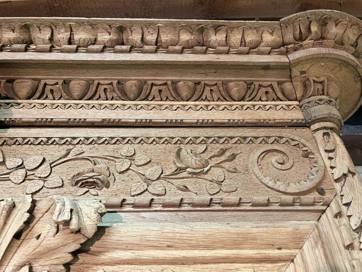 Armoire normande en chêne de la région de Caen époque début XIXe siècle-photo-2
