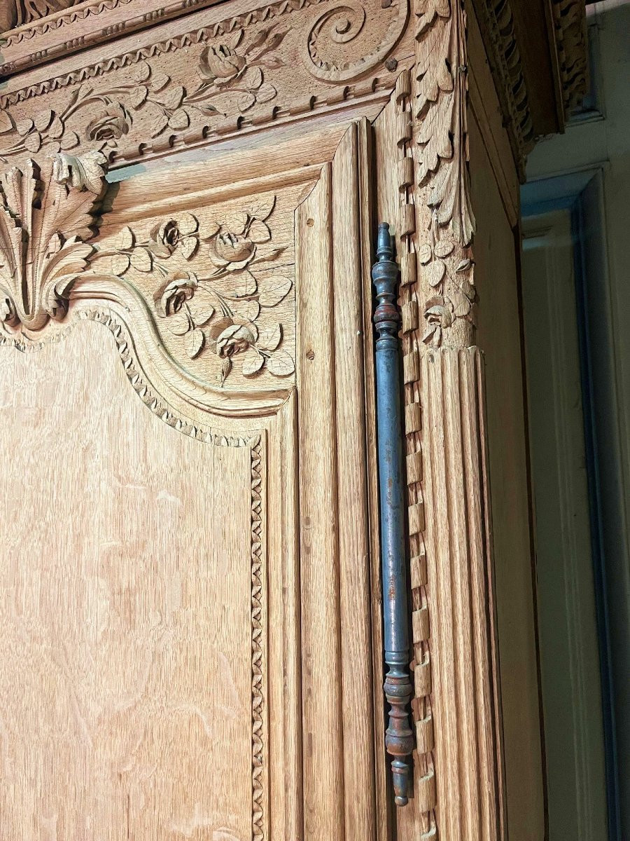 Armoire normande en chêne de la région de Caen époque début XIXe siècle-photo-3