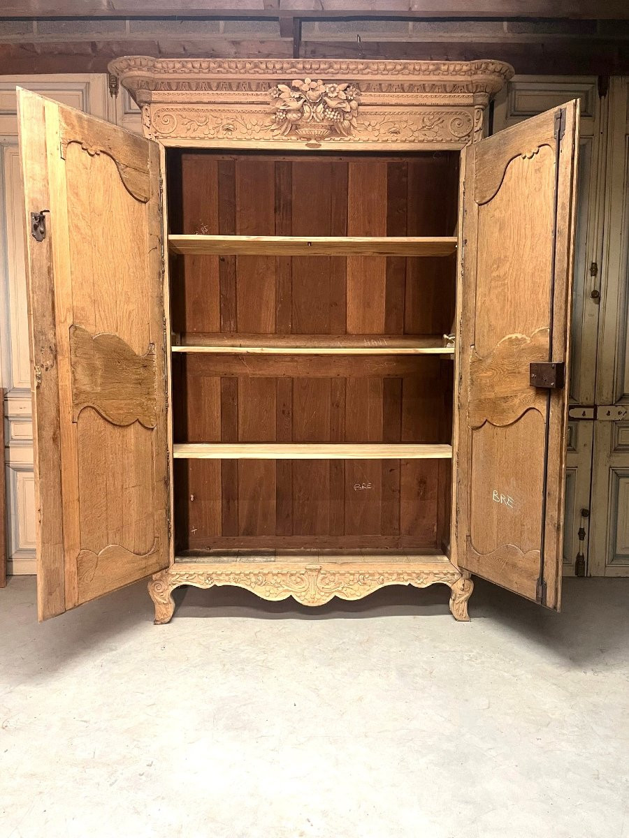 Armoire normande en chêne de la région de Caen époque début XIXe siècle-photo-7