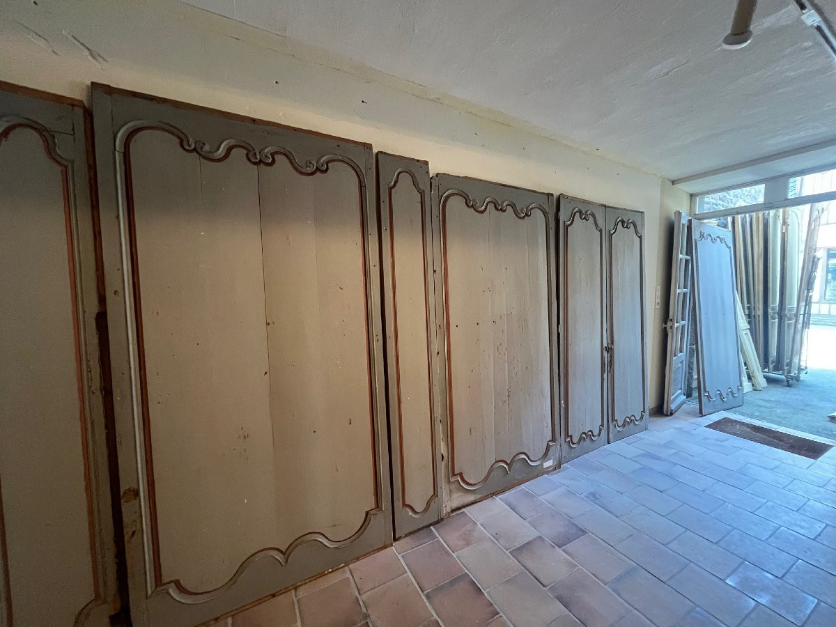 Boiserie en sapin peint, Normandie époque XVIIIe siècle.-photo-3