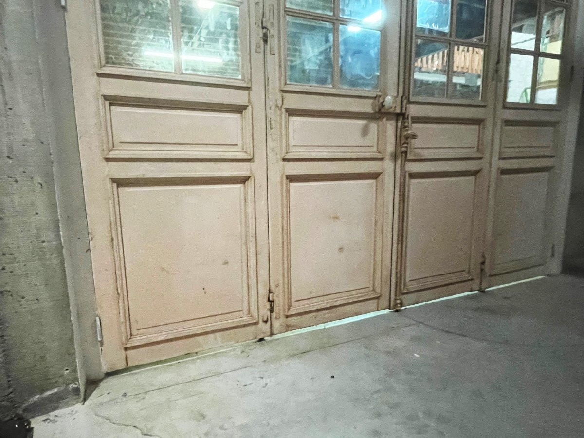 Cloison de séparation à quatre portes, époque 1900-photo-3