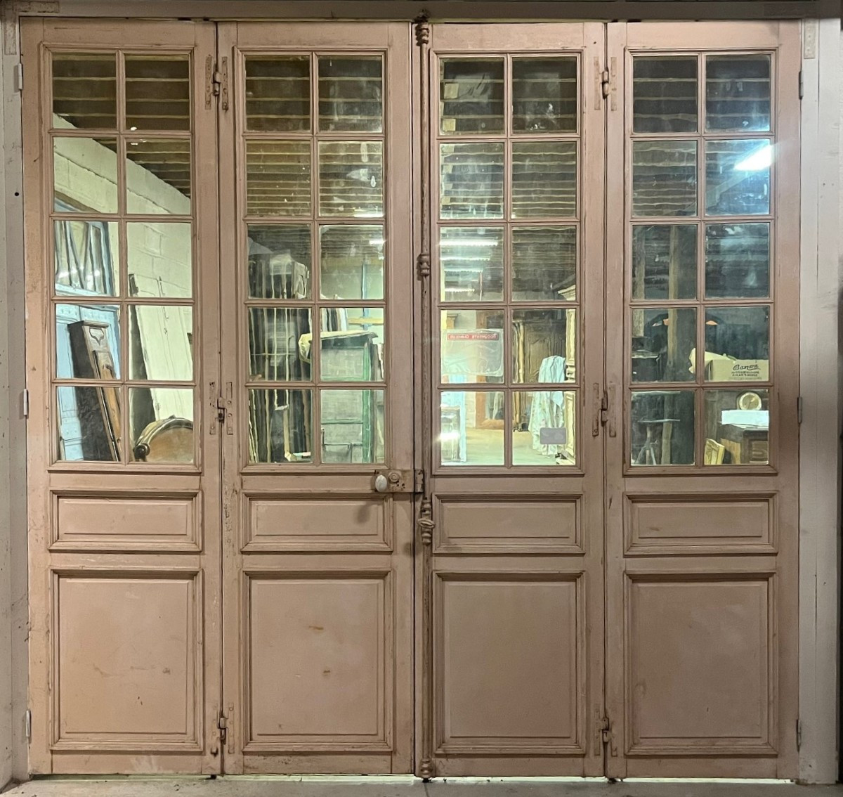 Cloison de séparation à quatre portes, époque 1900
