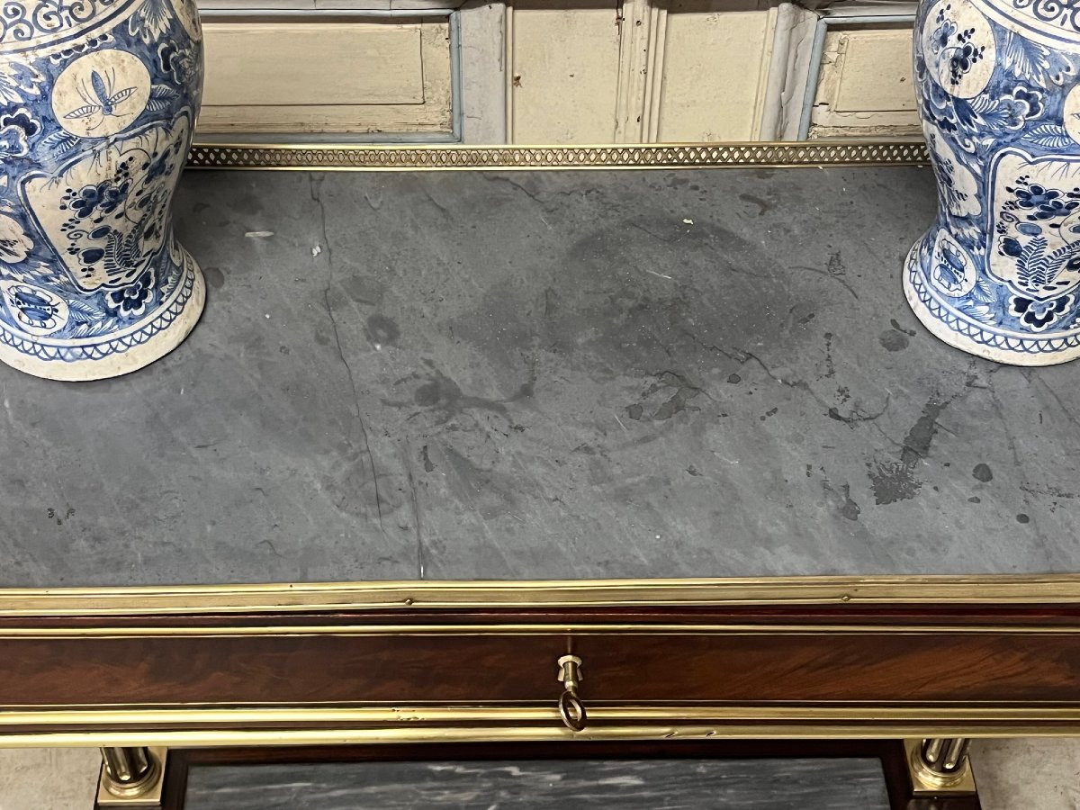 Petite console acajou époque LXVI-photo-4
