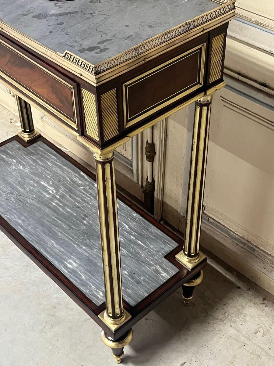 Petite console acajou époque LXVI-photo-2