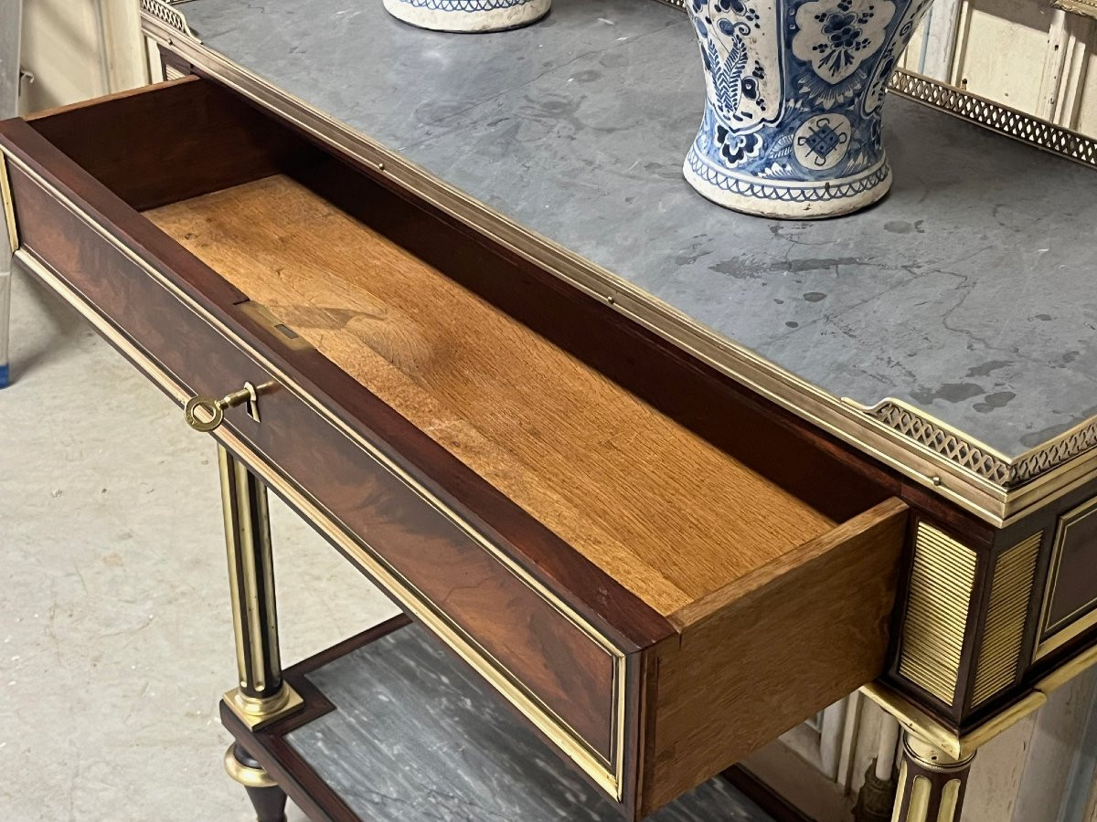 Petite console acajou époque LXVI-photo-3