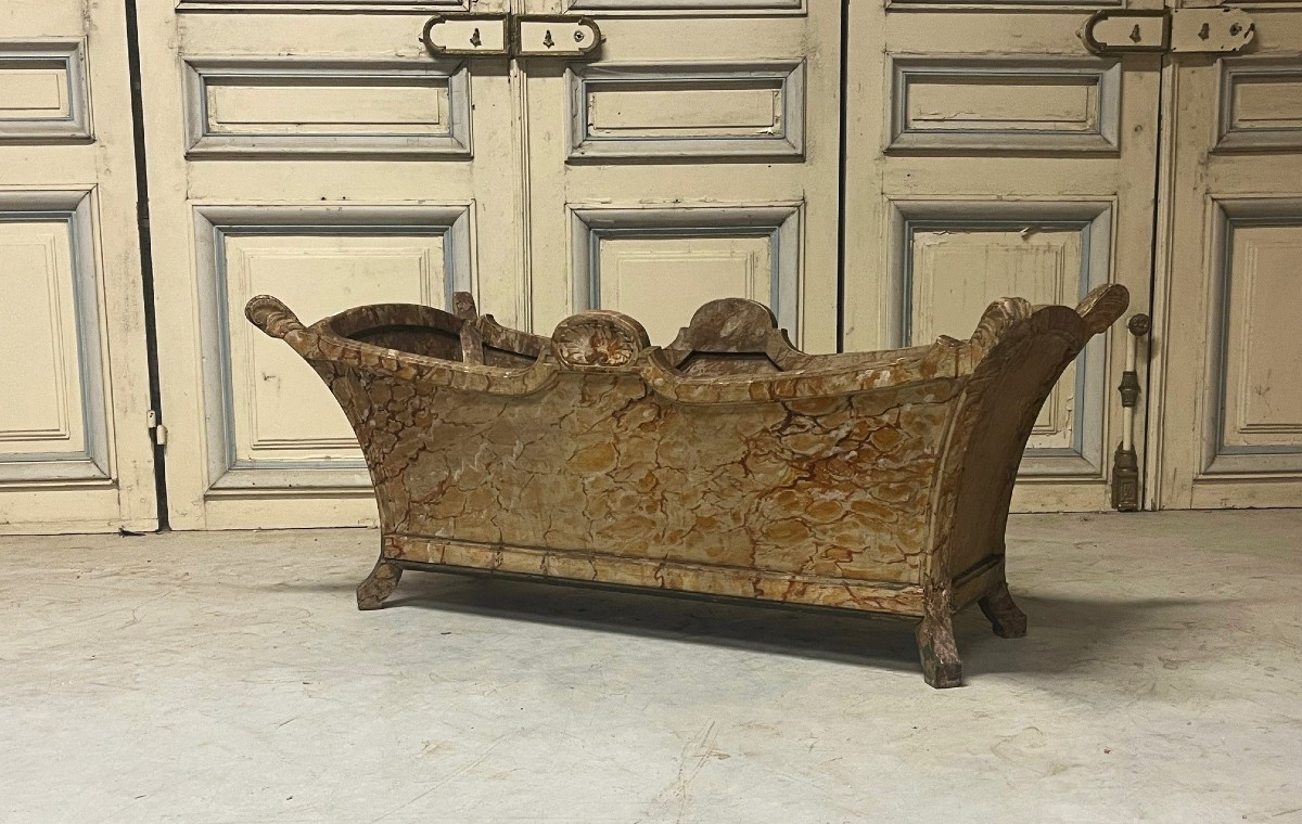 Large Painted Wooden Planter, 19th Century