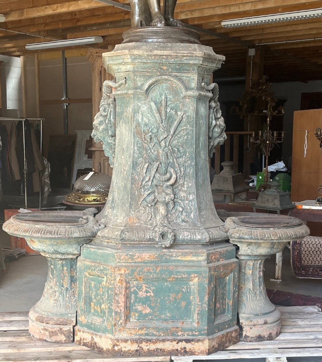 Cast Iron Fountain In Durenne And Val d'Osne, Late 19th Century-photo-3