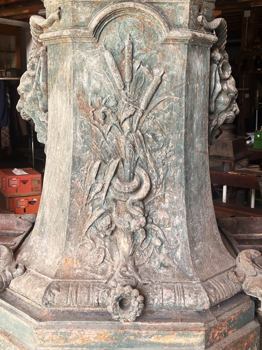 Cast Iron Fountain In Durenne And Val d'Osne, Late 19th Century-photo-3